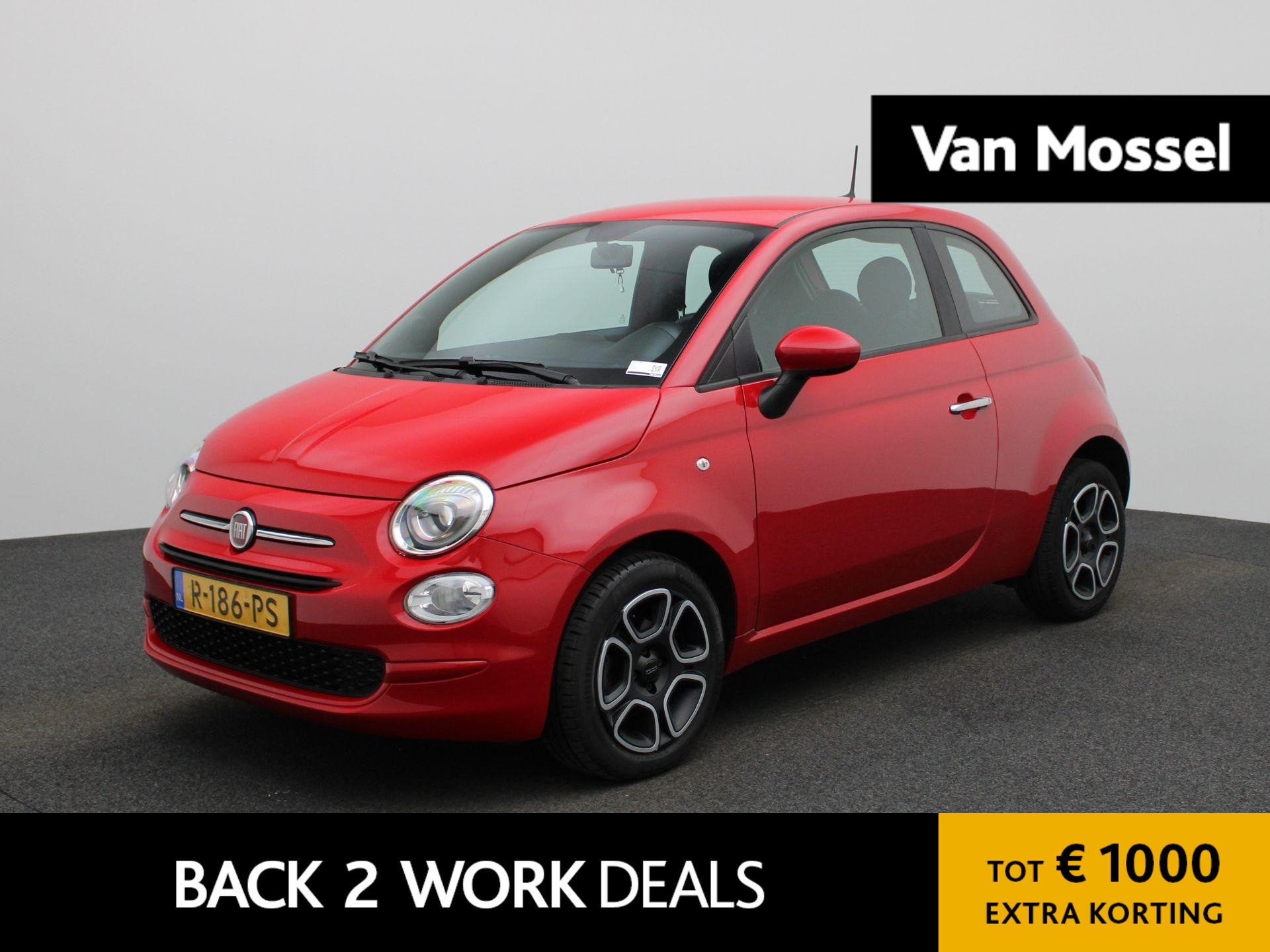 Fiat 500 1.0 Hybrid Club | AIRCO | LED | BLUETOOTH | LMV | M, 12 maanden, Stof, Euro 6, 4 stoelen