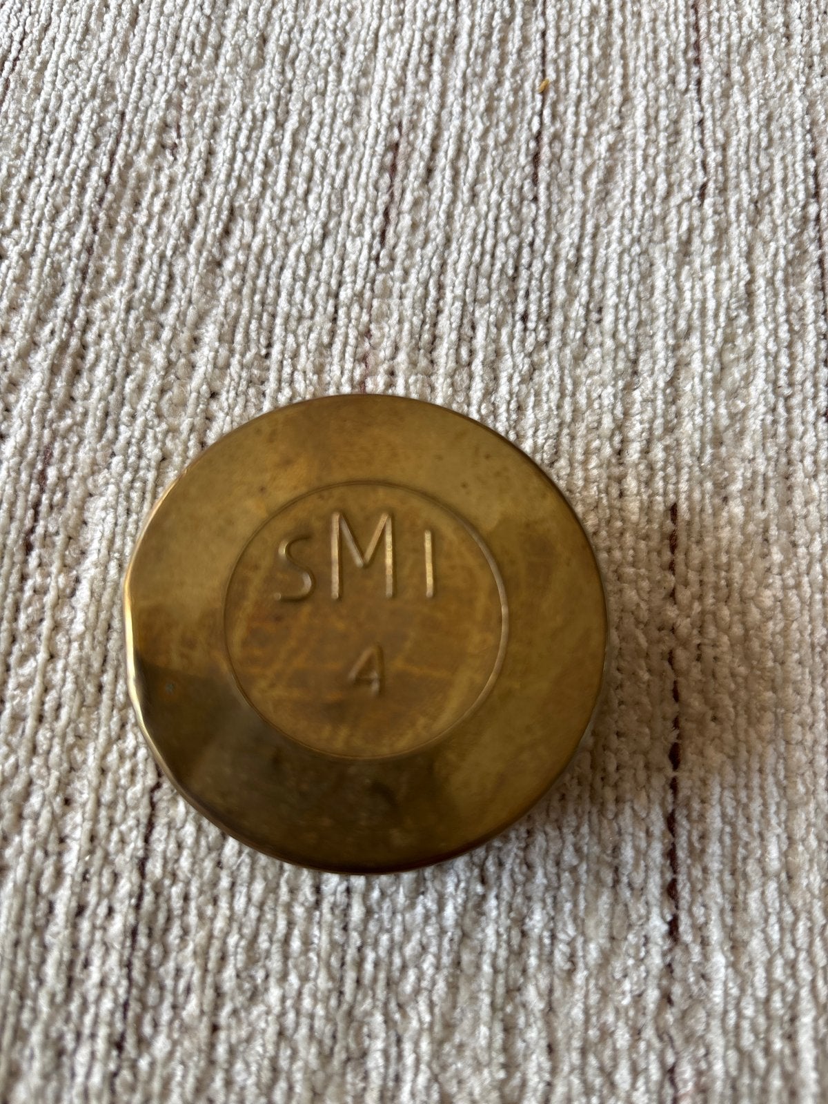Vintage messing doosje SMI 4, Antiek en Kunst, Ophalen