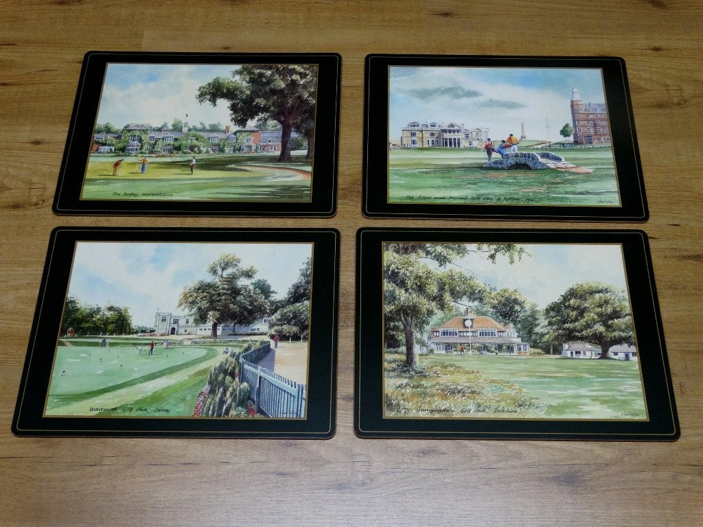 set van 4 Pimpernel placemats golf golfbaan, Kurk, Placemat, Ophalen of Verzenden, Zo goed als nieuw