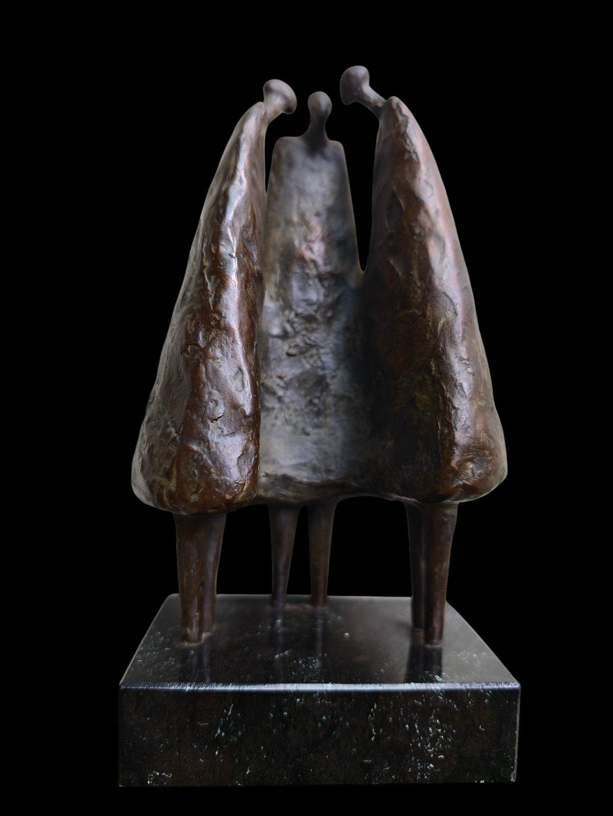 Tjikkie kreuger ( 1941-2017) bronzen beeld Samenkomst Gathe, Ophalen of Verzenden