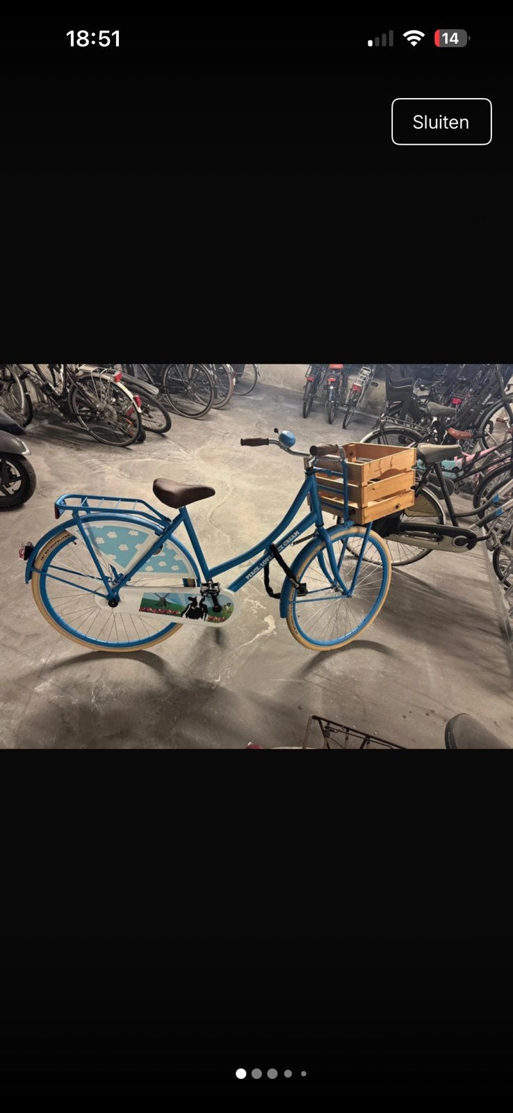 Leuke ben en jerry’s fiets (zonder versnelling), 50 tot 53 cm, Ophalen, Zo goed als nieuw, Terugtraprem