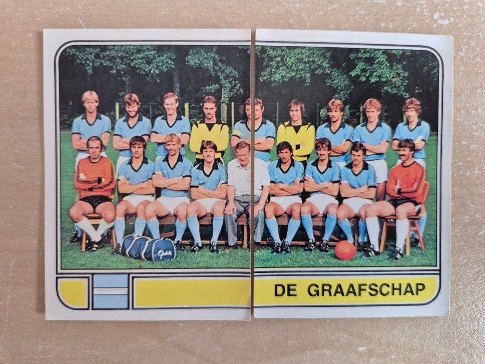 Panini Voetbal 82 Elftal De Graafschap, Verzamelen, Ophalen of Verzenden, Zo goed als nieuw, Ajax, Poster, Plaatje of Sticker