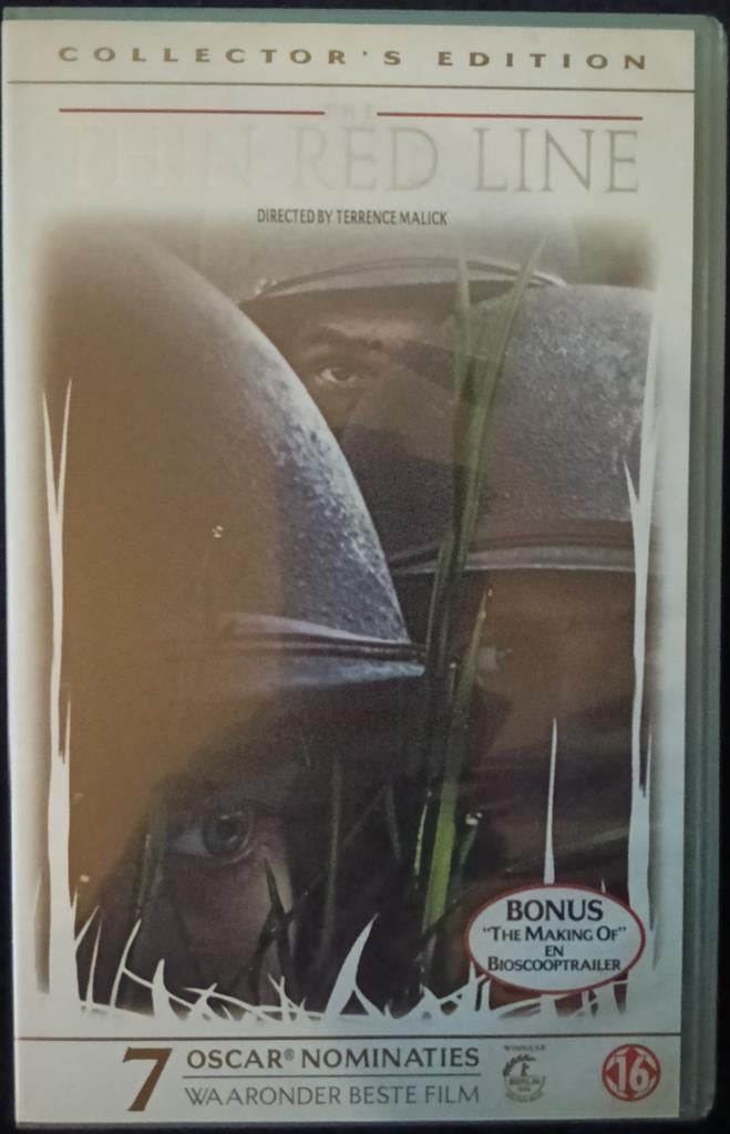 The Thin Red Line vhs, Cd's en Dvd's, VHS | Film, Vanaf 16 jaar, Ophalen of Verzenden, Zo goed als nieuw, Horror