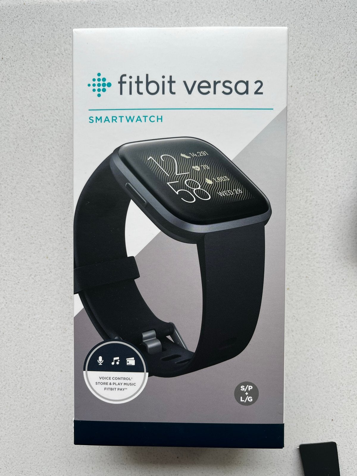 Fitbit Versa 2 - compleet met originele verpakking, Gebruikt, Zwart, Ophalen of Verzenden, Waterdicht