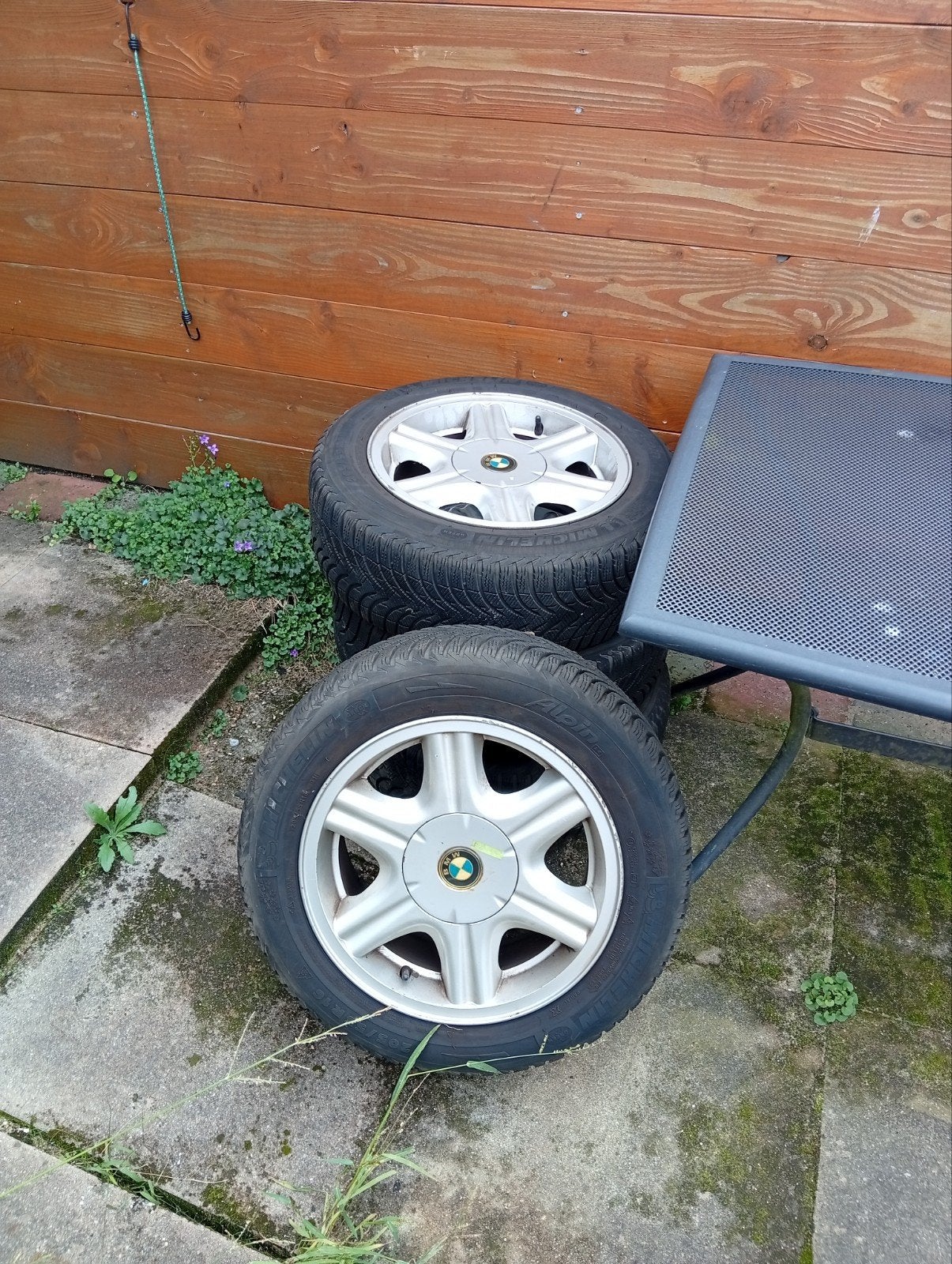 Michelin Winterbanden 205/55 R16 91H met velgen, Ophalen, Gebruikt, 16 inch, Banden en Velgen