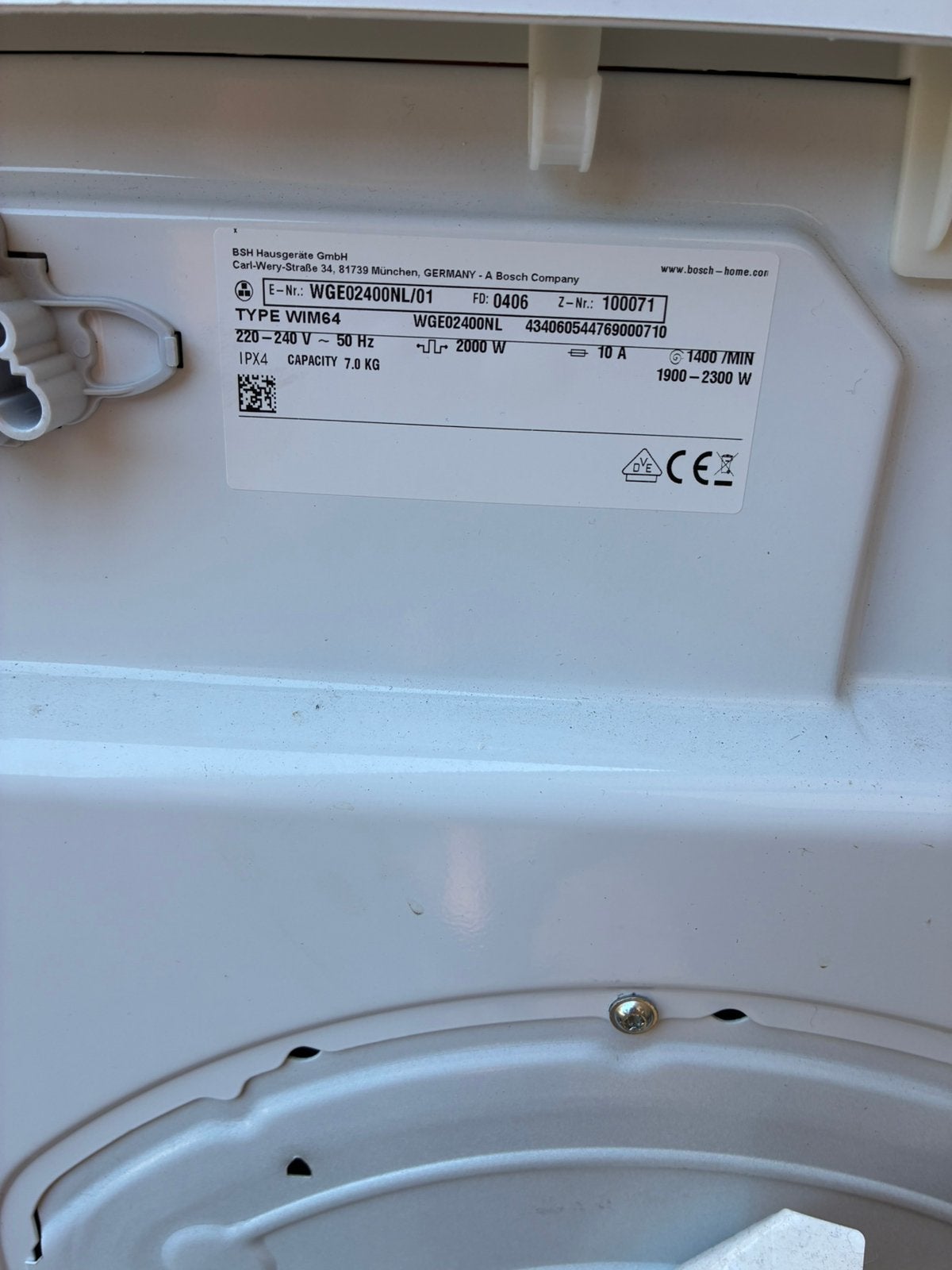 Wasmachine en droger, Witgoed en Apparatuur, Wasmachines, Ophalen, Zo goed als nieuw, 85 tot 90 cm, 1200 tot 1600 toeren