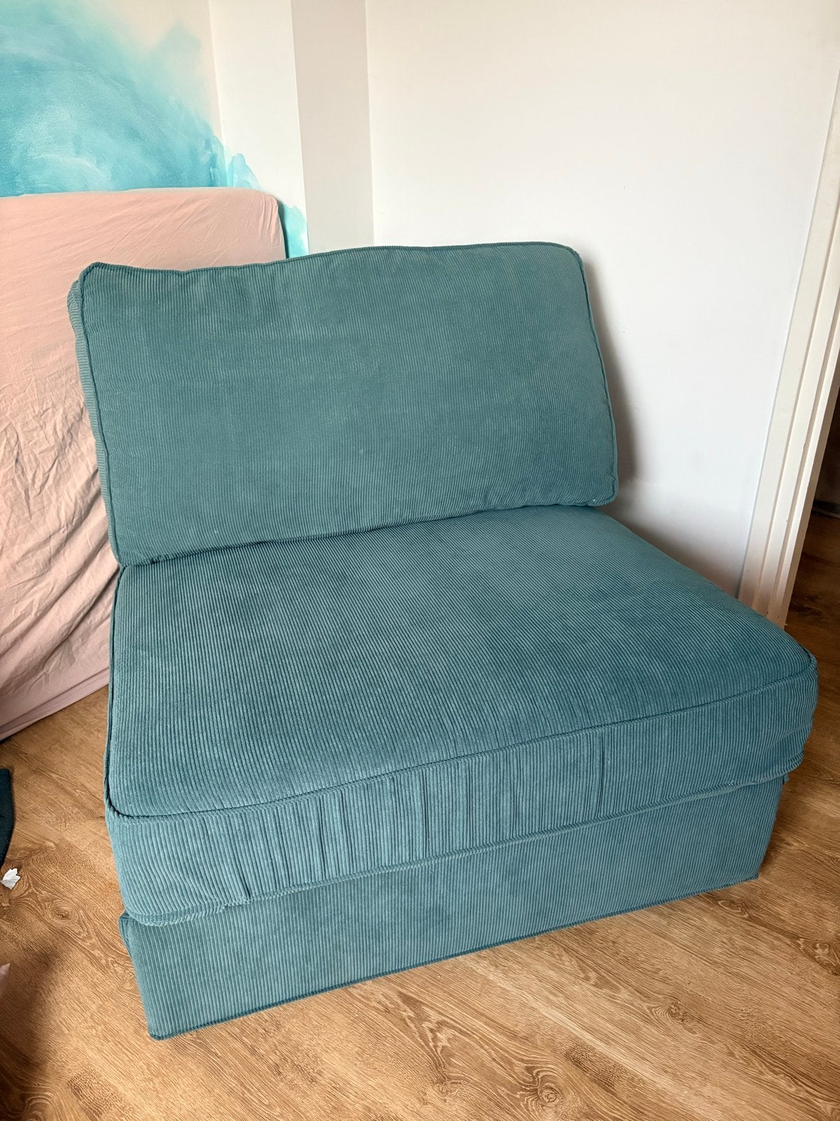 Kivik IKEA Bedbank/Fauteuil - Comfortabel en Compact, Ophalen, Blauw, Zo goed als nieuw, Eén