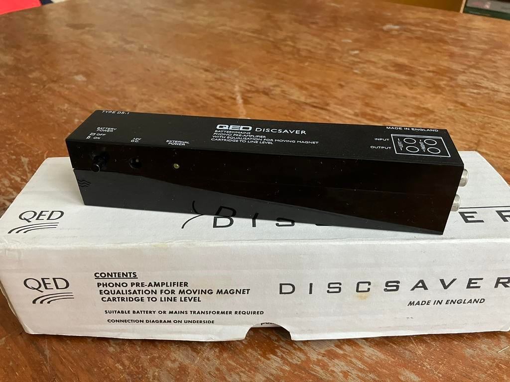 QED Type DS-1 Discsaver Phono MM voorversterker - RIAA, Ophalen of Verzenden, Gebruikt, Platenspeler-onderdeel, Overige merken