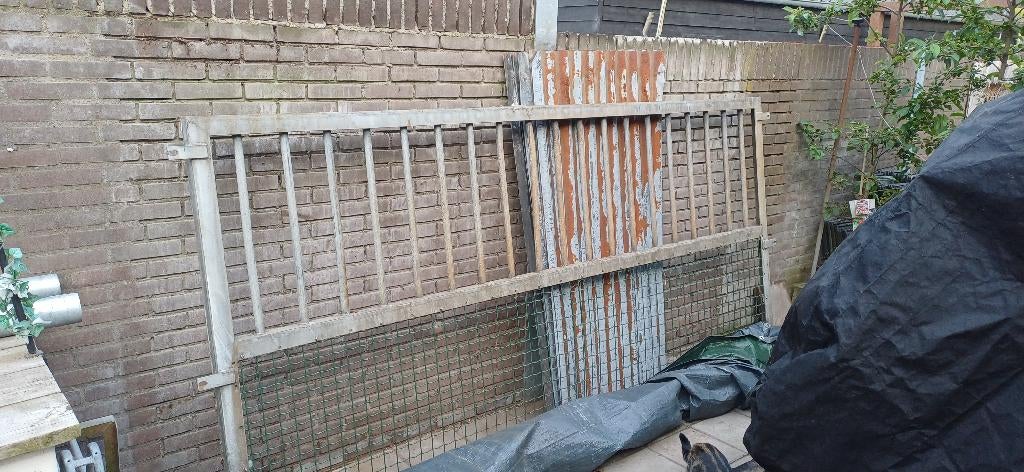 Hondenhok ijzer frame voor buitenren, Dieren en Toebehoren, Hondenhokken, Ophalen, Hondenkennel, 110 cm of meer, 100 cm of meer