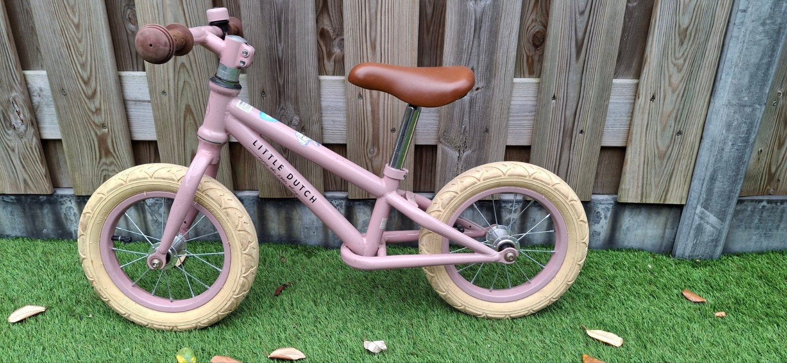 Little Dutch loopfiets roze, Ophalen, Gebruikt, Minder dan 16 inch