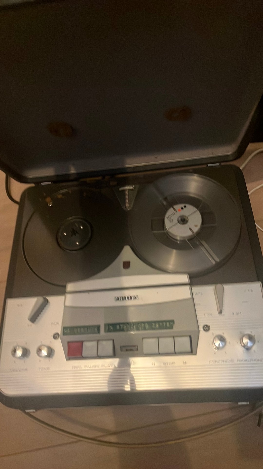 Philips EL3549A/00 Bandrecorder Werkend, Ophalen, Bandrecorder, Met stofkap
