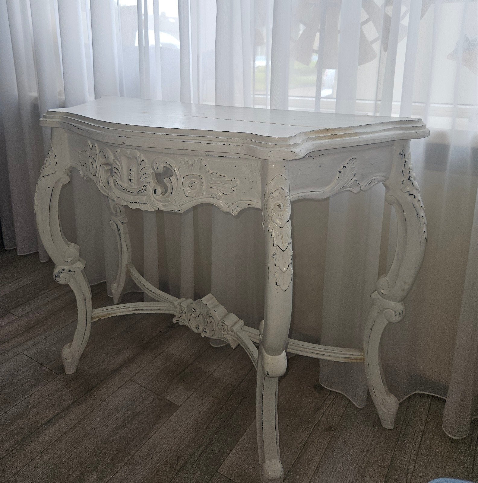 Hele mooie brocante sidetable, Ophalen, Zo goed als nieuw, 25 tot 50 cm, 50 tot 100 cm