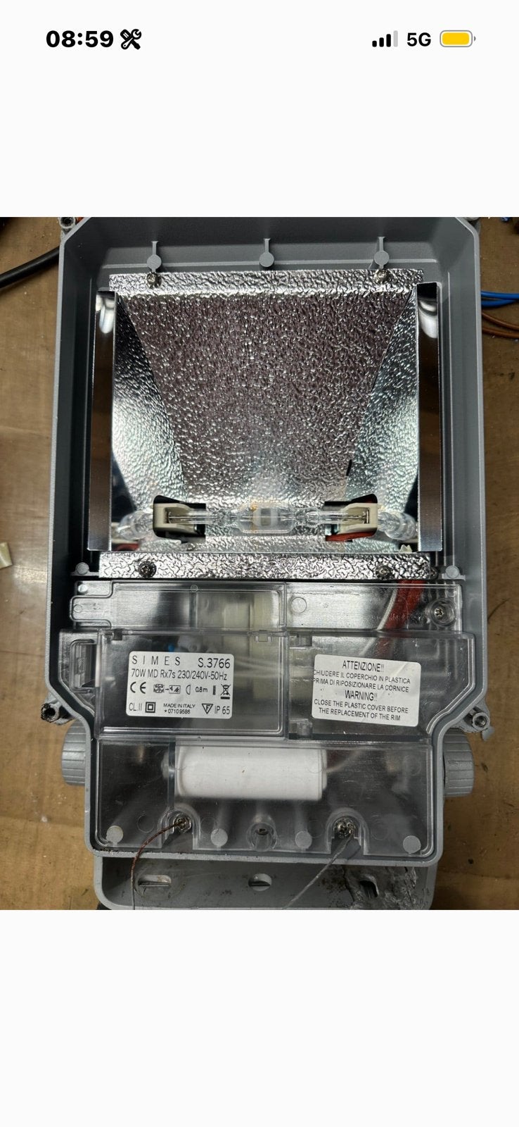 Bouwlampen/breedstraalers, Ophalen, Gebruikt, 50 tot 200 watt, Lamp met armatuur