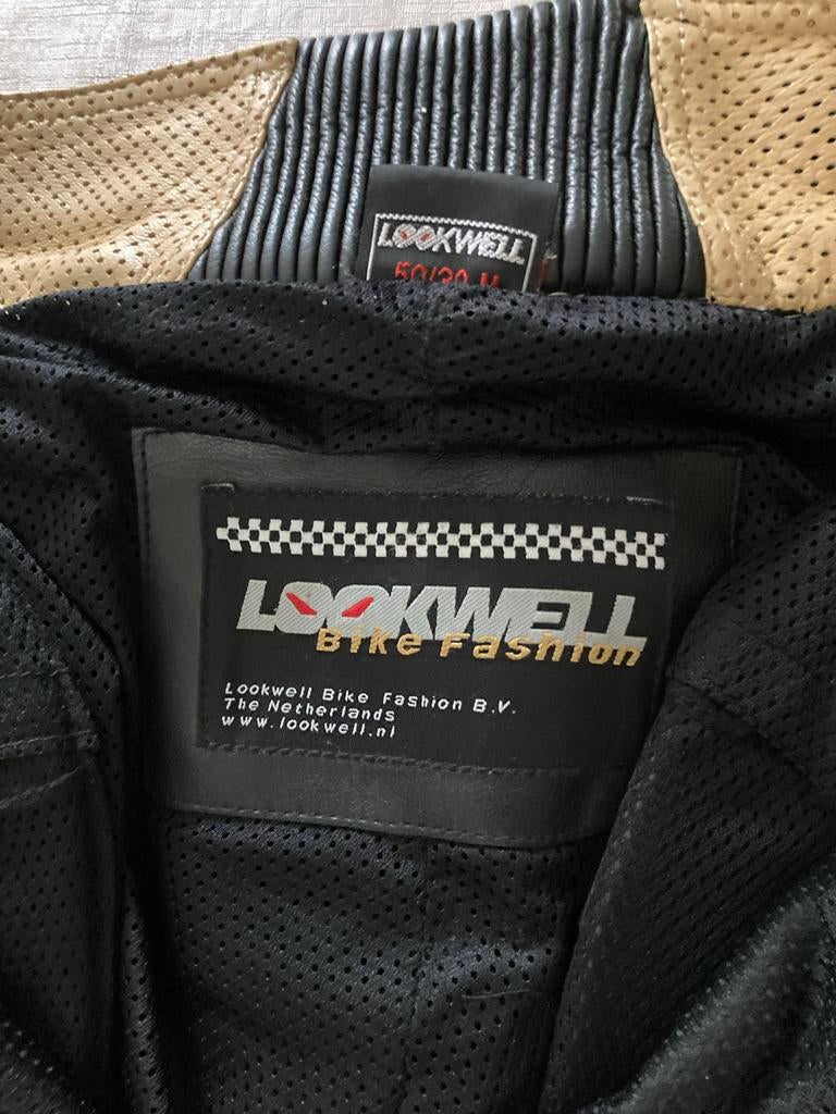 Lederen motorbroek Lookwell, maat 50 met kniebescherming, Motoren, Ophalen of Verzenden, Tweedehands, Heren, Broek | leer