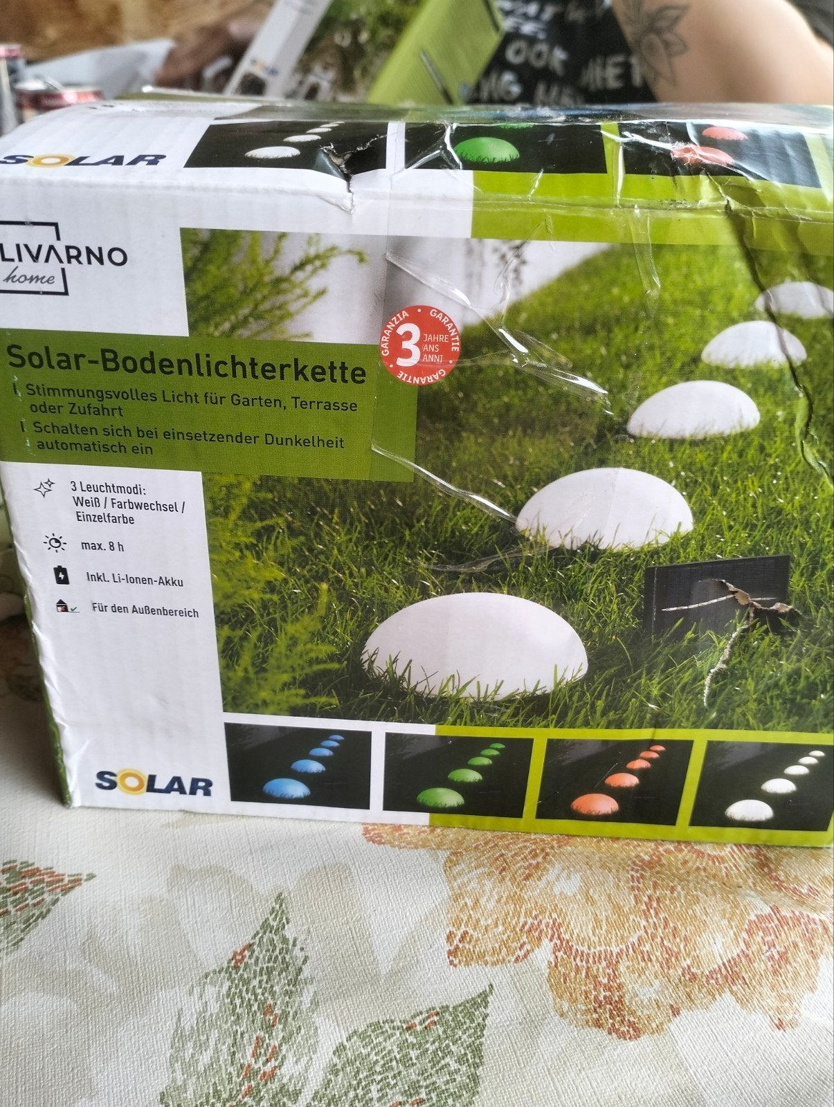 LIVARNO home Solar-Bodenlichterkette - Tuinverlichting, Zonne-energie, Kunststof, Minder dan 50 watt, Nieuw