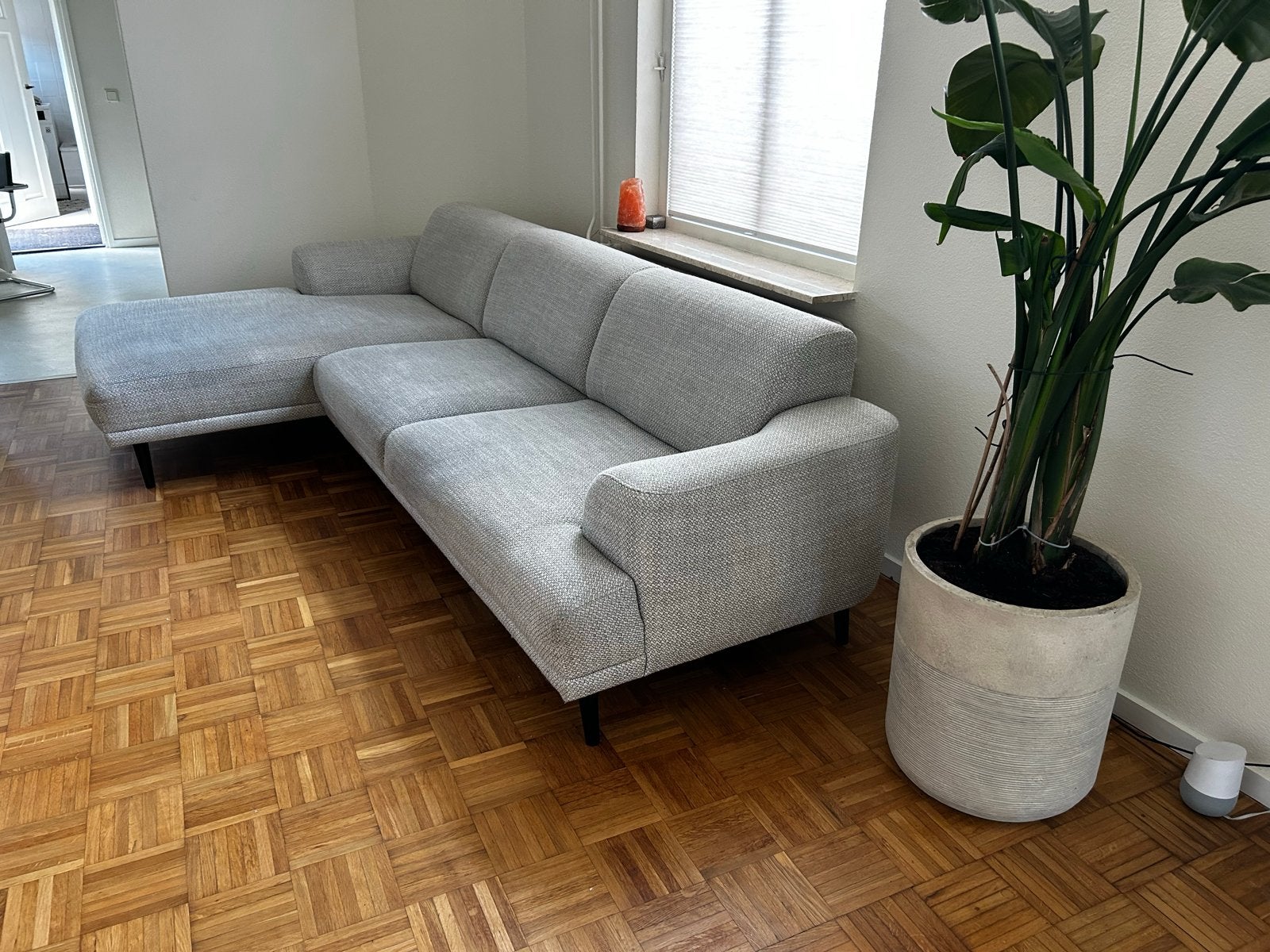 FonQ Flair Hoekbank met Chaise Longue Links - Naturel Melang, Huis en Inrichting, Ophalen, 250 tot 300 cm, Gebruikt, 100 tot 125 cm