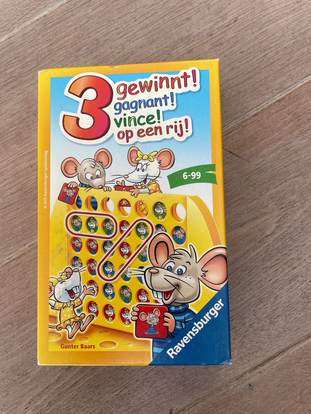Ravensburger 3 wint! muizen op een rij gezelschapsspel, Hobby en Vrije tijd, Drie of vier spelers, Ophalen of Verzenden, Zo goed als nieuw