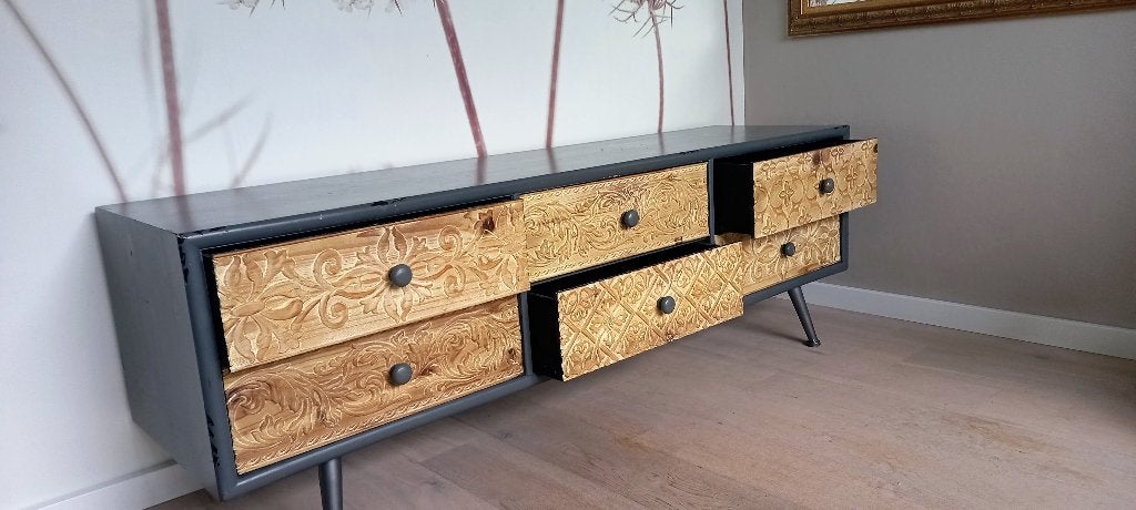 Dressoir, Ophalen, Gebruikt, 150 tot 200 cm, Met lade(s)