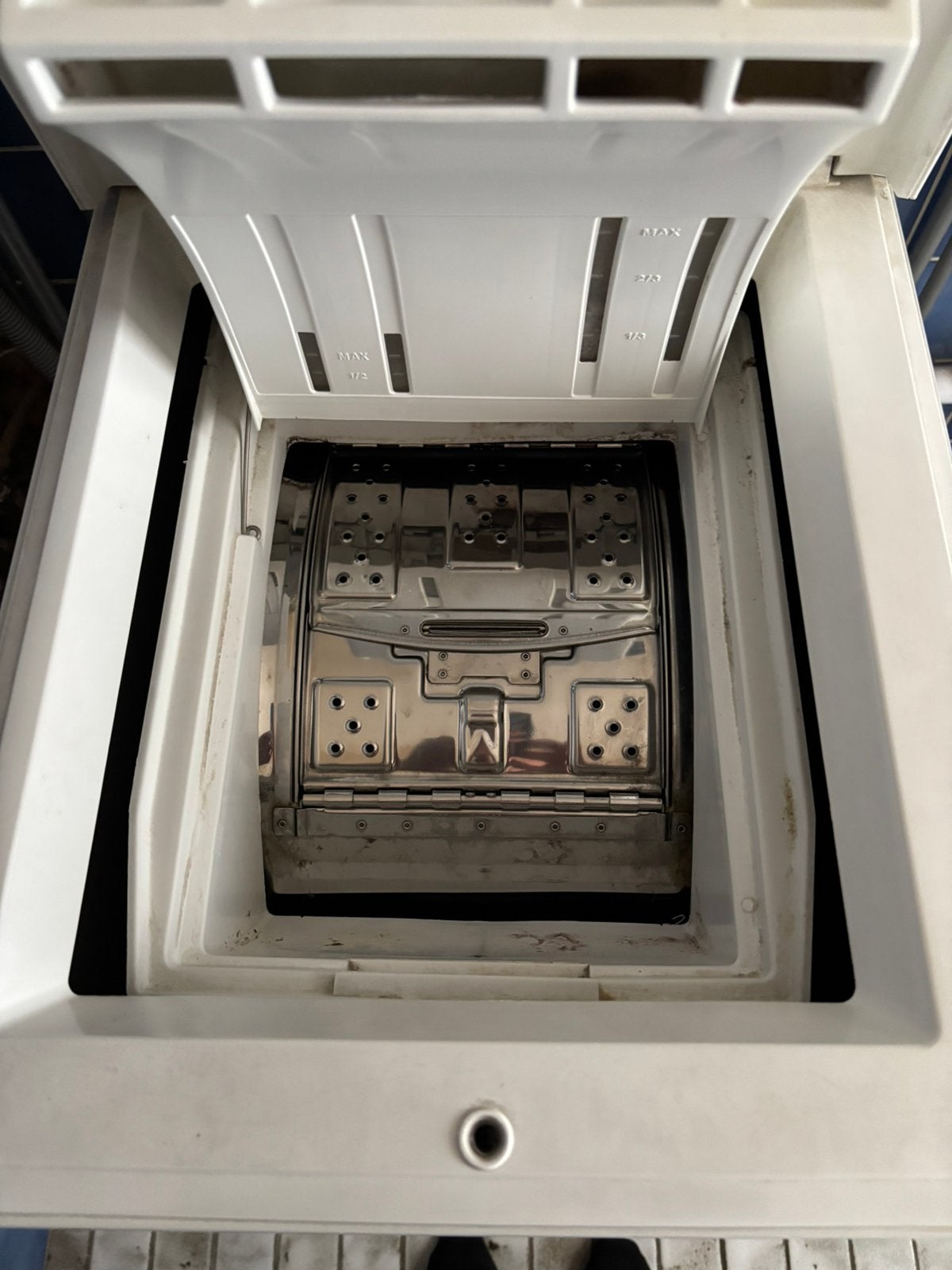 Bovenlader wasmachine AWG1450, Ophalen, 6 tot 8 kg, Minder dan 85 cm, Bovenlader