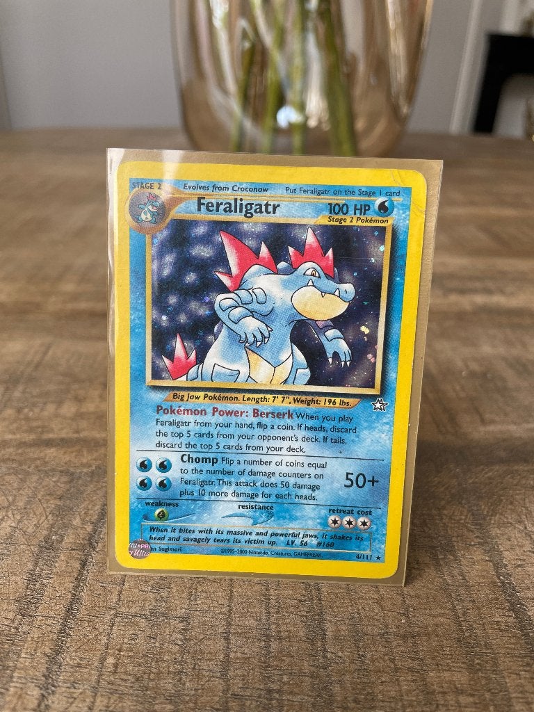 Feraligatr 4/111 Holo – Neo Genesis Pokémon Vintage, Ophalen of Verzenden, Zo goed als nieuw, Losse kaart, Foil