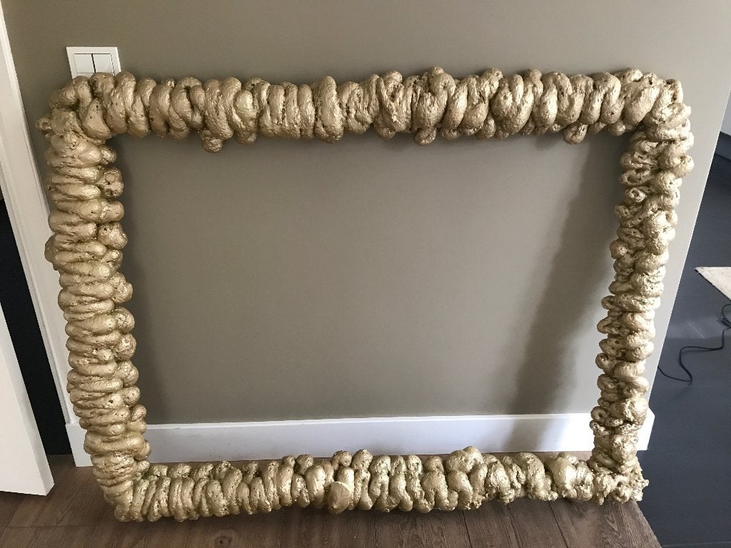 Gouden lijst voor feesten en fotobooth, Ophalen, Zo goed als nieuw, Versiering, Geboorte of Huwelijk