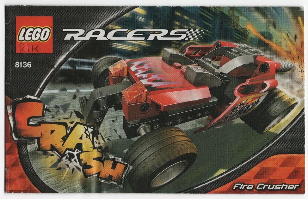 lego 8136-1 lego racers, Fire Crusher (2007), Kinderen en Baby's, Speelgoed | Duplo en Lego, Gebruikt, Lego, Compleet, Ophalen of Verzenden