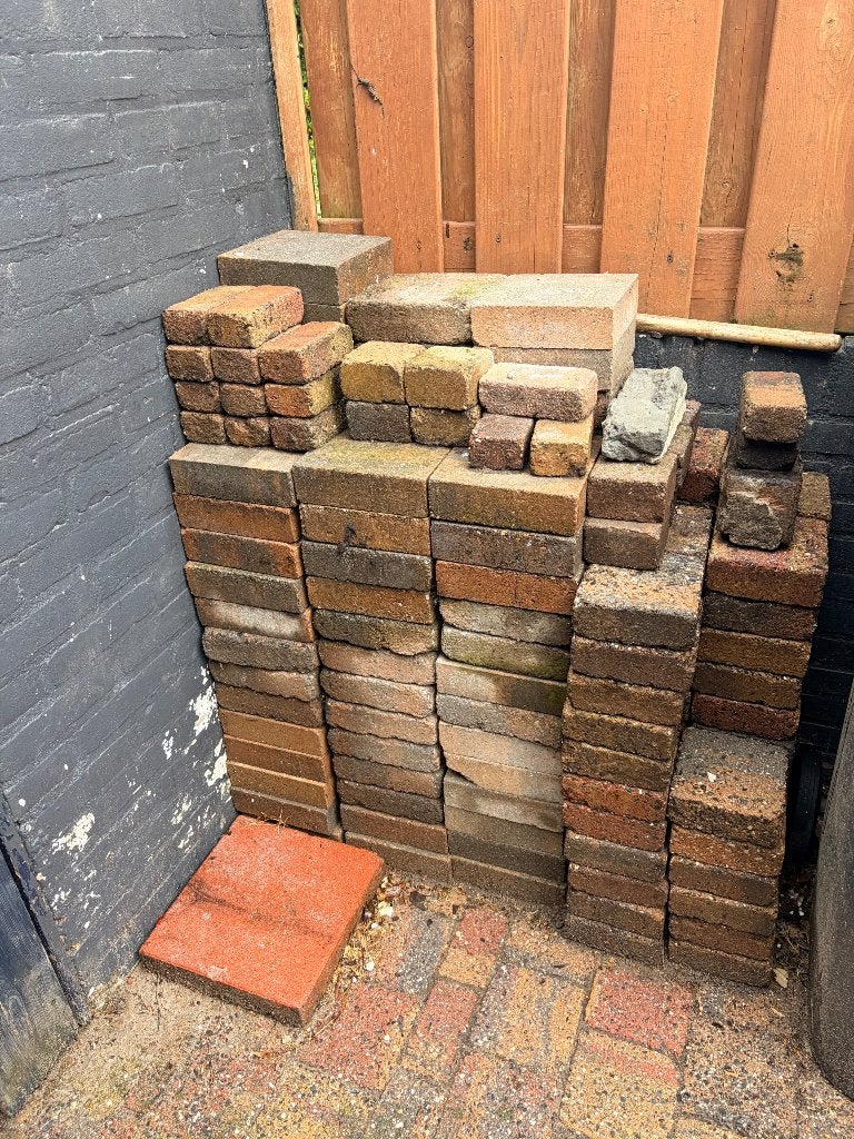 Gratis oude tegels, Ophalen, Gebruikt, Beton, Terrastegels