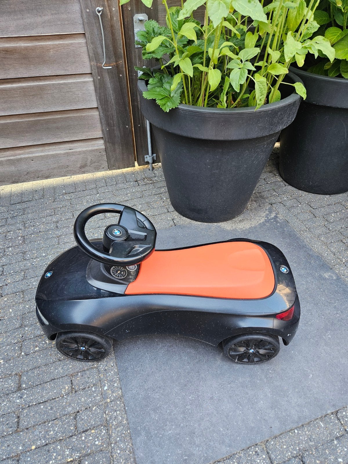 BMW Loopauto - Zwart met Oranje Zitting, Kinderen en Baby's, Speelgoed | Buiten | Voertuigen en Loopfietsen, Ophalen, Gebruikt