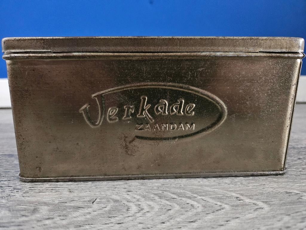 Oud Verkade blik Verkade Zaandam, Verzenden, Gebruikt, Koek(jes), Verkade