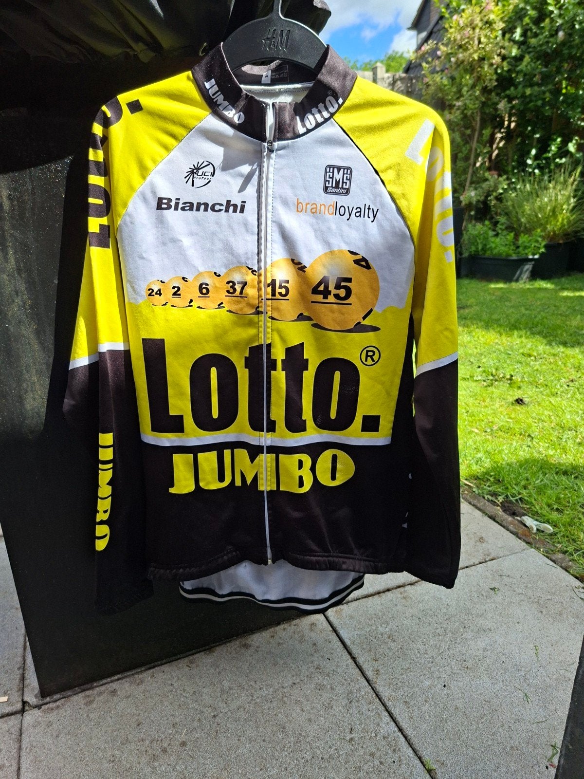 Wielershirt Lotto Jumbo Maat M - Zo goed als nieuw, Ophalen, Maat 48/50 (M), Geel, Zo goed als nieuw