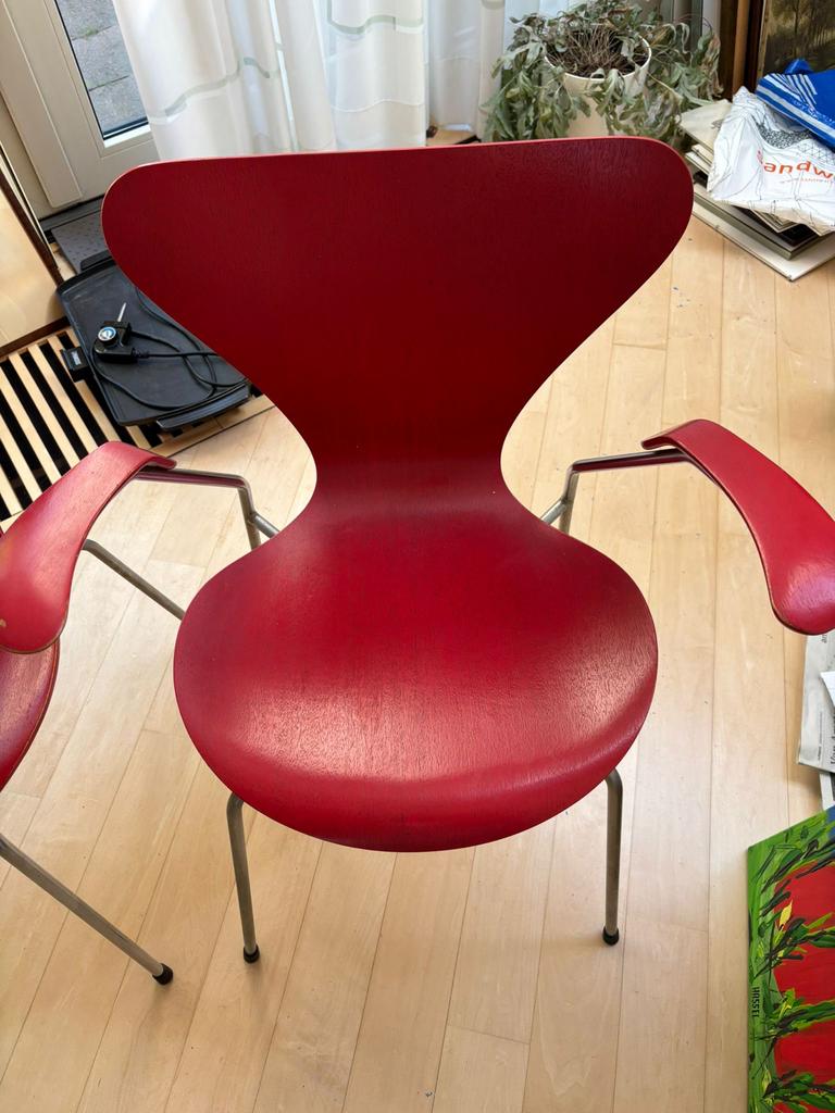 6 Vintage Fritz Hansen Vlinderstoelen, 1960s, Denemarken, Ophalen