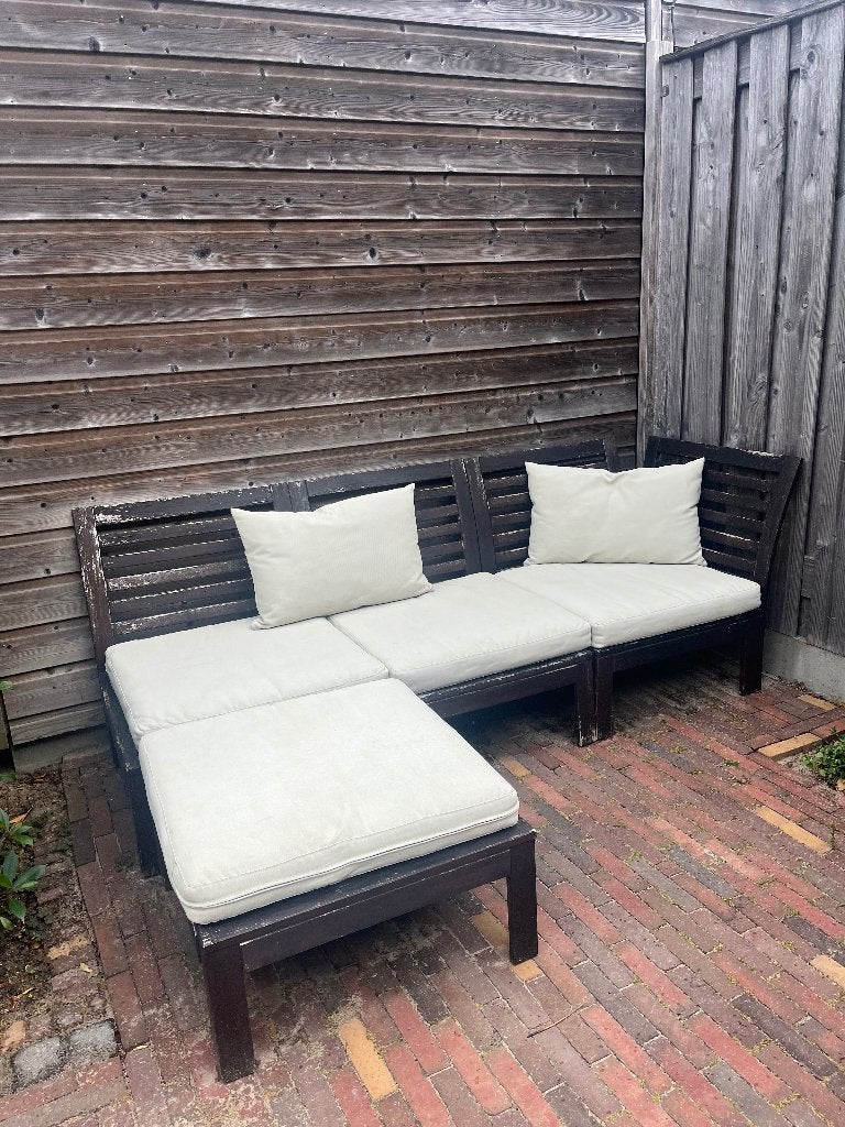 Loungebank incl kussens, GRATIS!, Ophalen, Gebruikt, Bank, 3 zitplaatsen