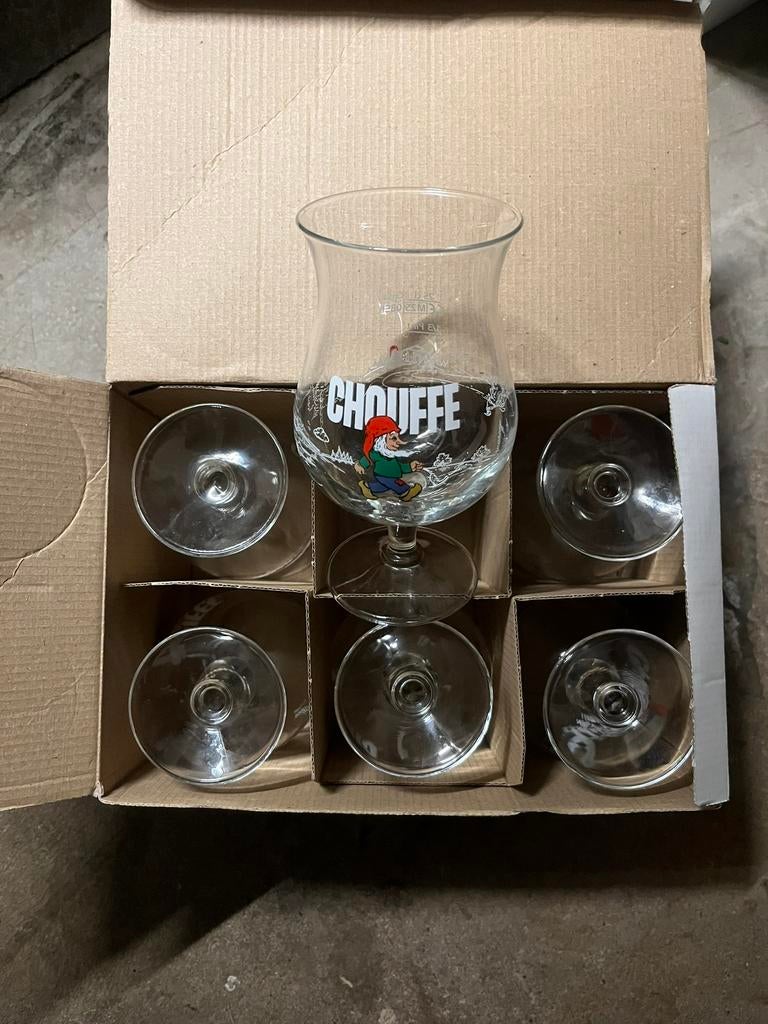 La chouffe glazen 6 stuks, Verzamelen, Biermerken, Ophalen of Verzenden, Zo goed als nieuw, Glas of Glazen, Overige merken