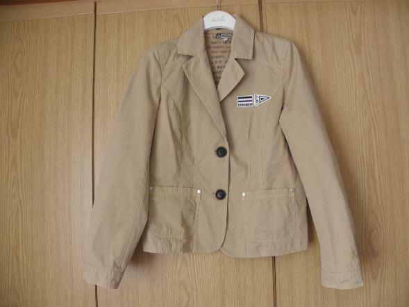 Origineel bruin katoen college jasje blazer GAASTRA 38 zgan, Maat 38/40 (M), Gaastra, Bruin, Ophalen of Verzenden