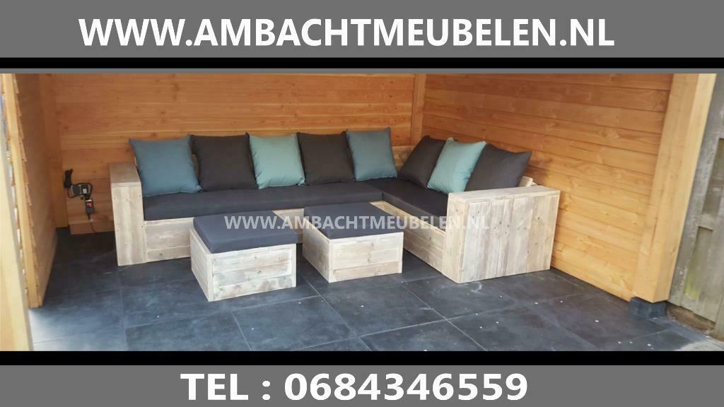 steigerhouten hoekbank, Tuin en Terras, Ophalen, Nieuw, Steigerhout
