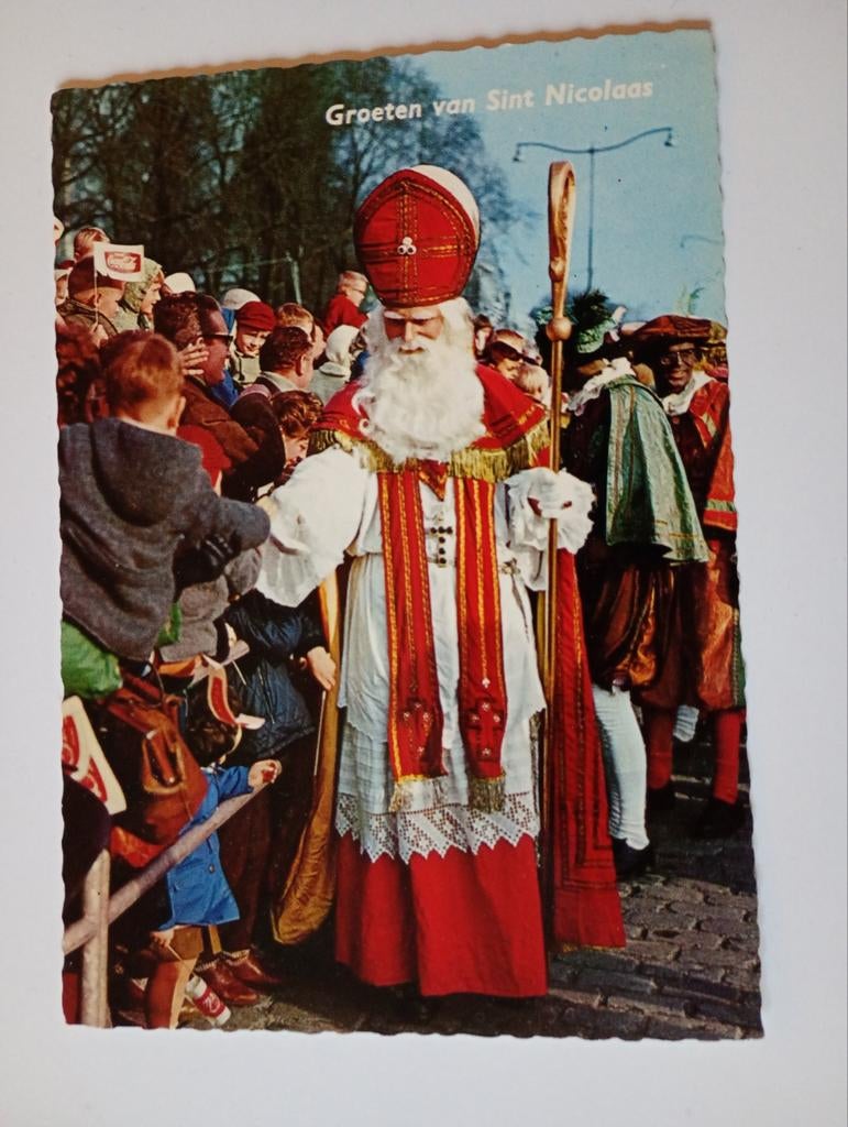 Sinterklaas en Zwarte Piet, Ophalen of Verzenden, 1960 tot 1980, Ongelopen, Feest(dag)