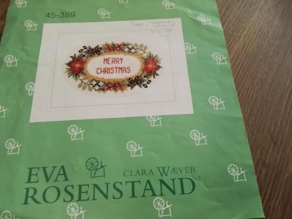 1 kerstpatroontje van eva rosenstand met restgaren,, Ophalen of Verzenden, Zo goed als nieuw, Handborduren, Patroon