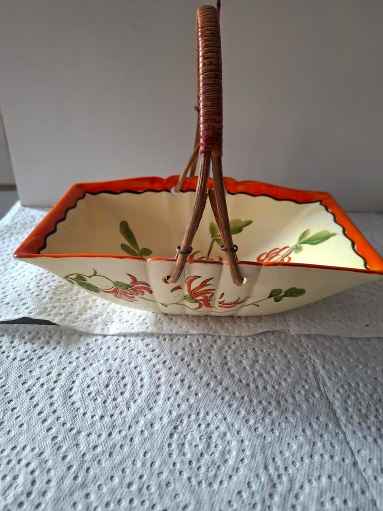 Oud schaaltje erg mooi rotan hengsel ❤️, Ophalen of Verzenden
