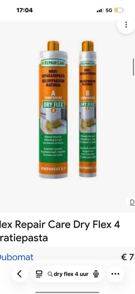 Dry flex repair care 4 uur doos te koop., Ophalen of Verzenden, Zo goed als nieuw, Overige typen