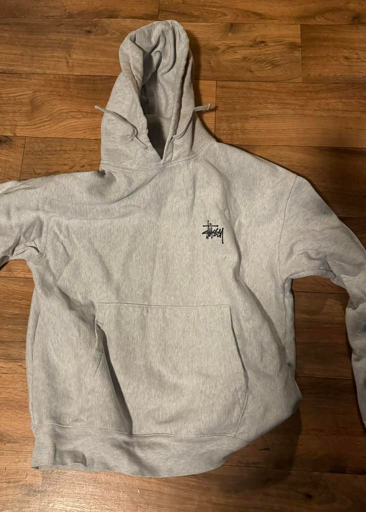 Stussy Hoodie - Grijs - Maat L, Ophalen of Verzenden, Zo goed als nieuw, Maat 52/54 (L), Grijs