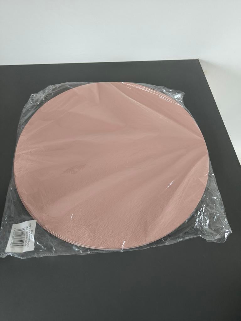 Leren placemats - 2 kleuren, Huis en Inrichting, Ophalen of Verzenden, Nieuw, Rond, Binnen