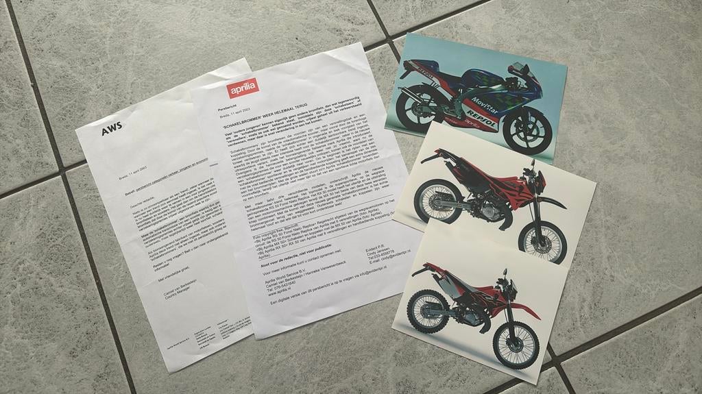 Aprillia schakelbrommer pers materiaal, Ophalen of Verzenden, Zo goed als nieuw