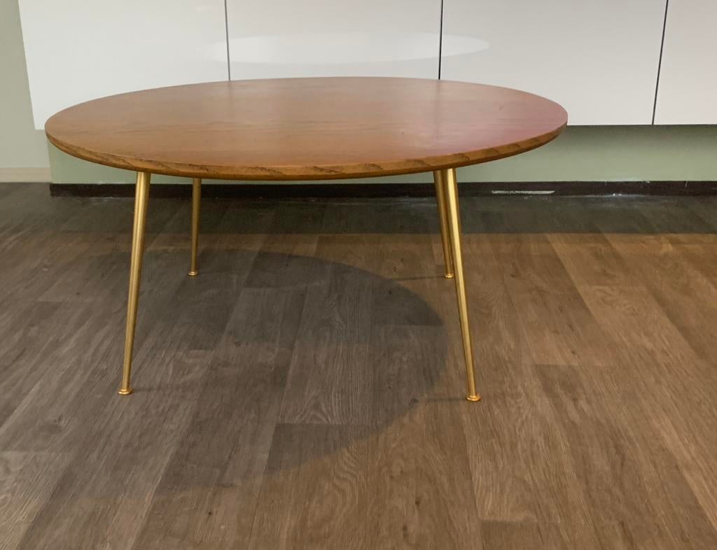 Eikenhouten salontafel, Ophalen of Verzenden, Zo goed als nieuw, Vierkant, 50 tot 100 cm