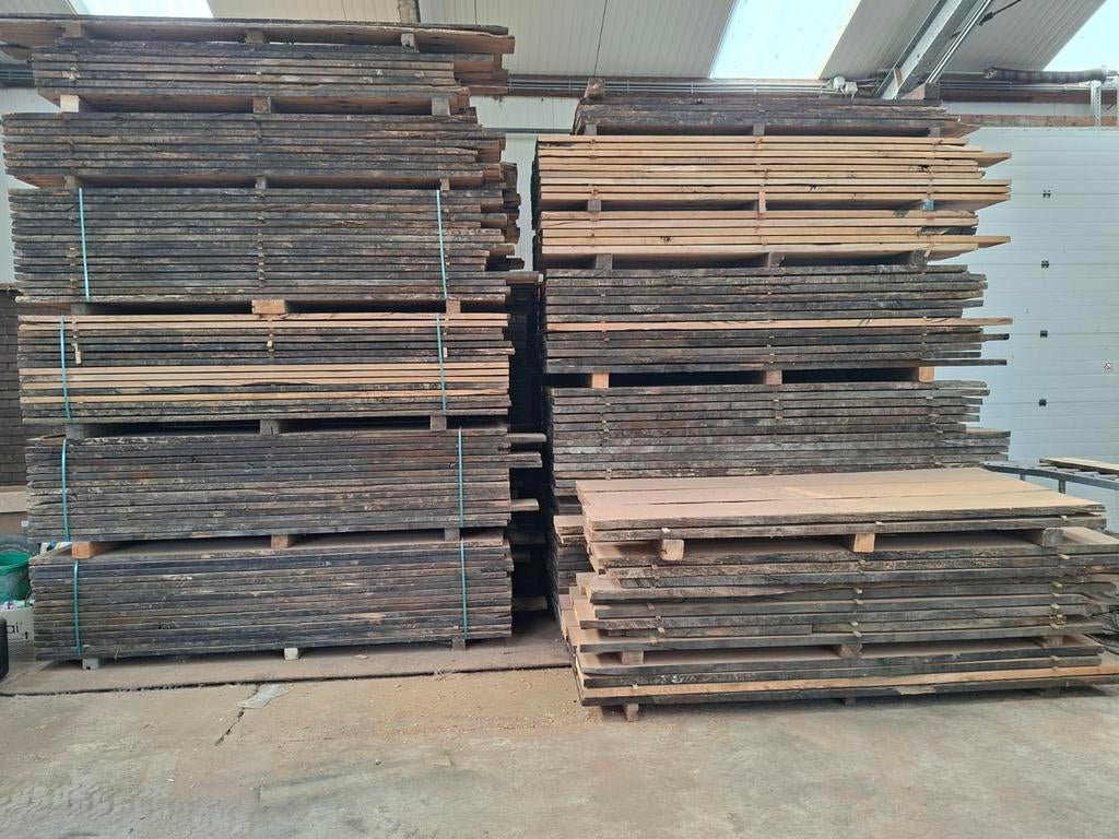 Spoorwegplanken | Eiken planken | Spoorplanken, Minder dan 25 mm, Eiken, Ophalen of Verzenden, Zo goed als nieuw