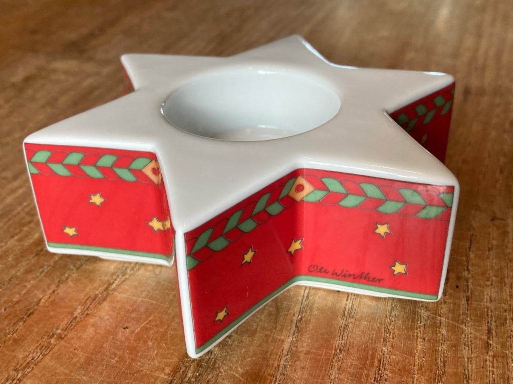 Hutschenreuther waxinelichthouder ster kerst Ole Winther, Diversen, Ophalen of Verzenden, Nieuw