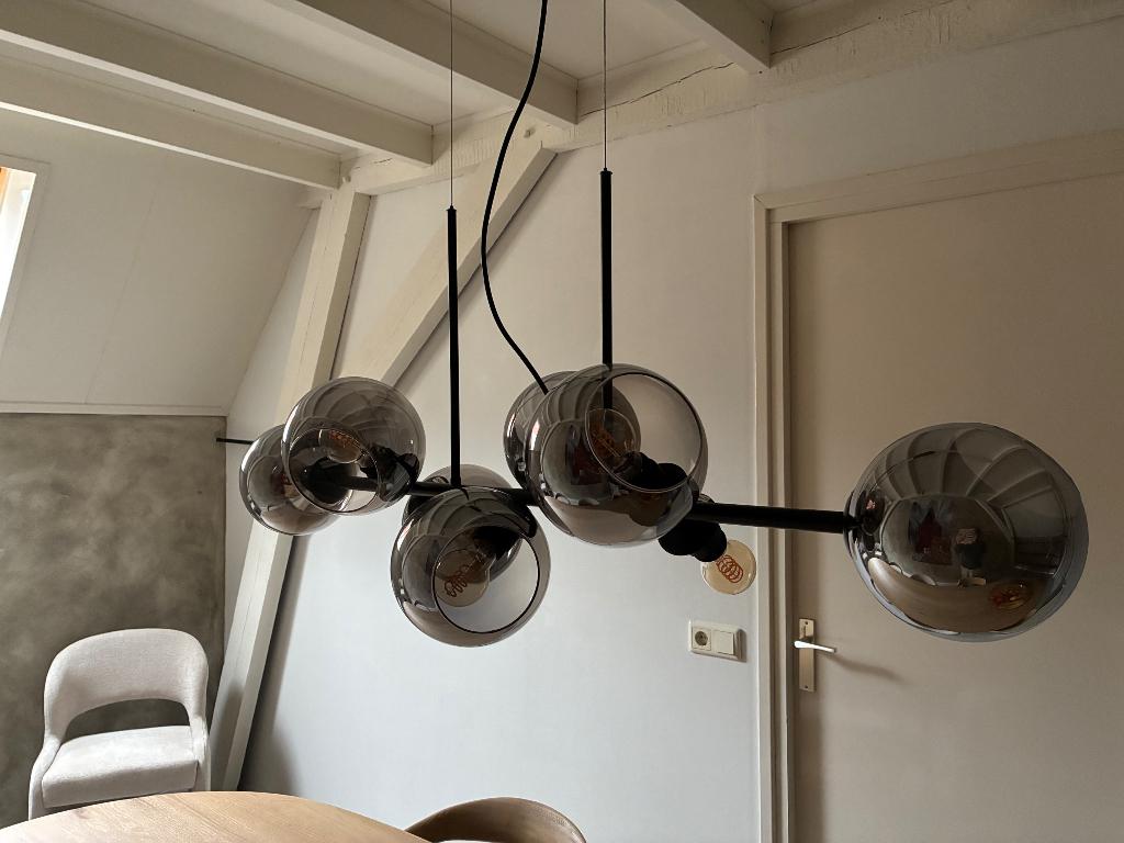 Lamp voor boven de eettafel, Ophalen of Verzenden, Zo goed als nieuw, Glas, Minder dan 50 cm
