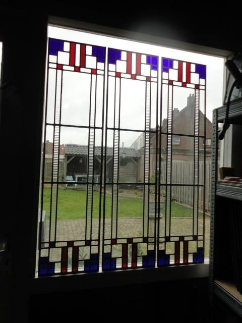 glas in lood vier stuks, Ophalen of Verzenden