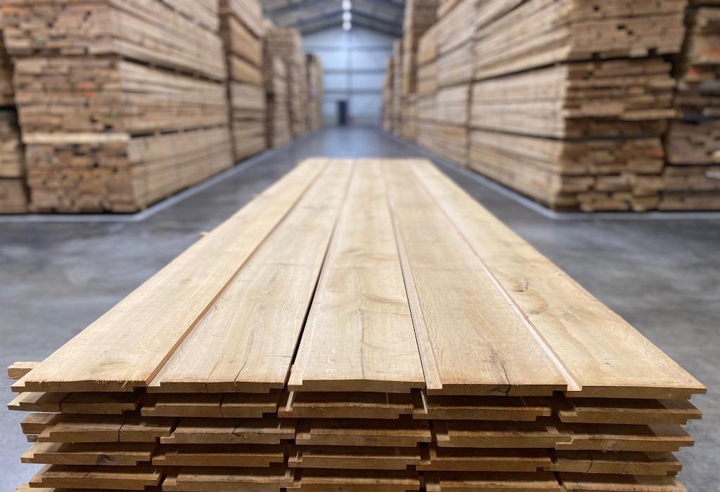 Eiken sponningplanken / halfhouts planken, Doe-het-zelf en Verbouw, Hout en Planken, Ophalen, Minder dan 25 mm, Eiken, Nieuw