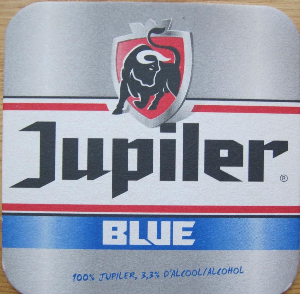 bierviltje van Jupiler blue, Ophalen of Verzenden, Zo goed als nieuw, Viltje(s), Jupiler