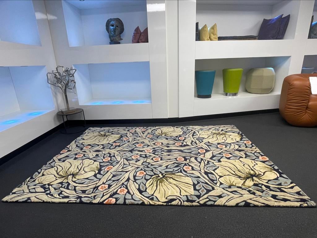 Brink en Campman Morris & Co Pimpernel Indigo tapijt, Ophalen, Nieuw, Rechthoekig, 200 cm of meer